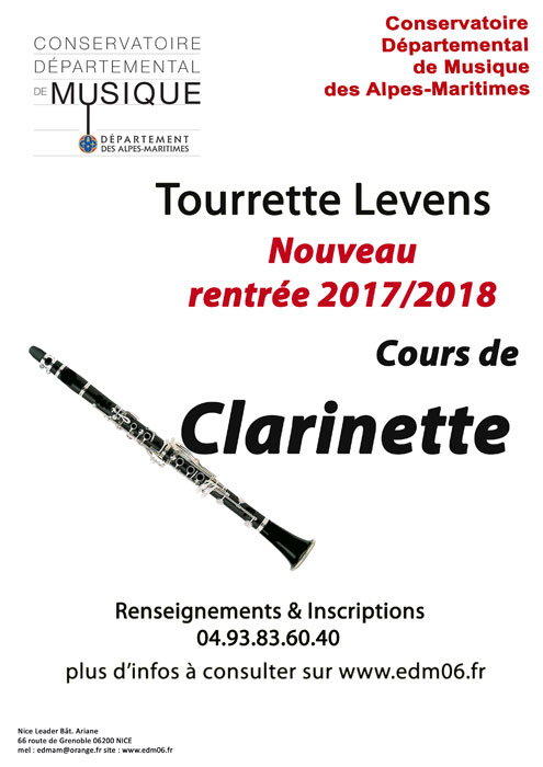 Affiche Clarinette Tourrette 2017
